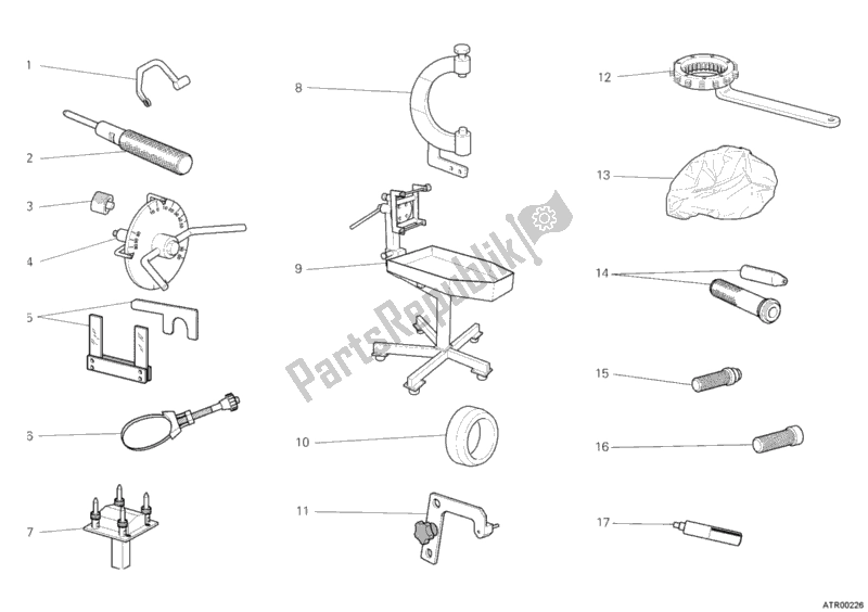 Toutes les pièces pour le Outils De Service D'atelier, Moteur I du Ducati Superbike 1198 R USA 2010